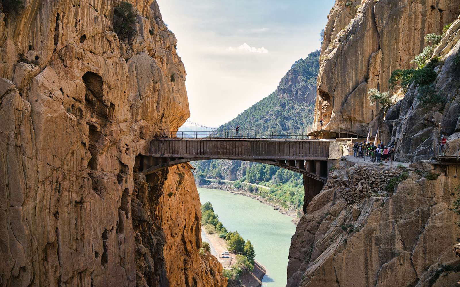 The gorge bridge on the Caminito del Rey