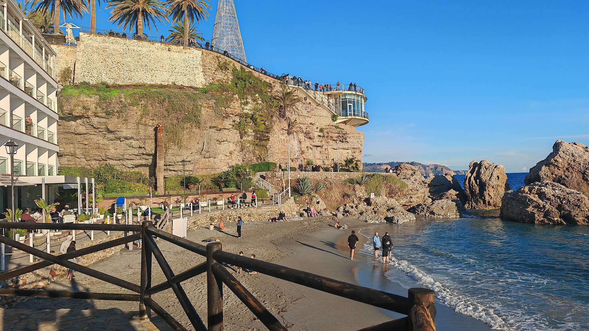 The Balcón de Europa above the sea, Nerja
