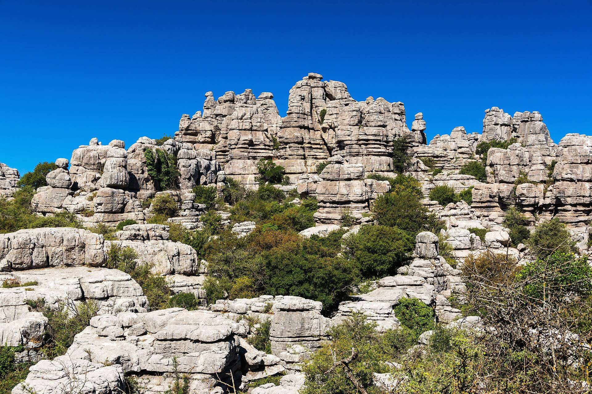 The karst formations of El Torcal de Antequera