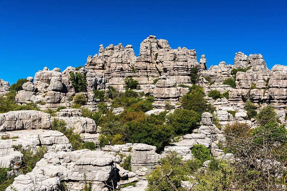 The karst formations of El Torcal de Antequera